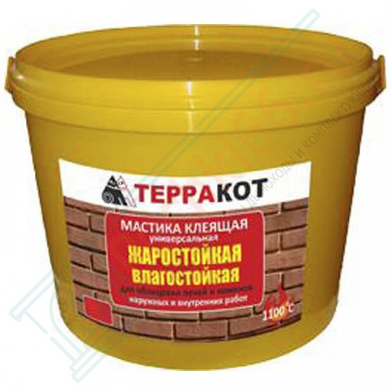 Мастика жаростойкая, универсальная "Терракот" 1,5 кг (Терракот) в Красноярске