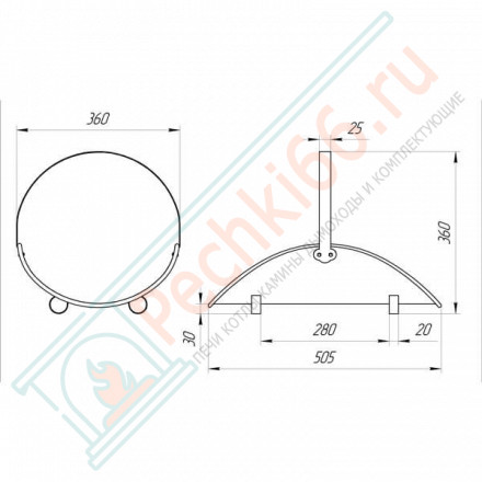 Дровница VKN101-ACP, античная медь (Вулкан)
