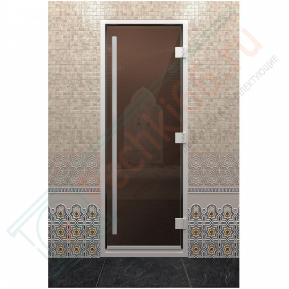Стеклянная дверь DoorWood «Хамам Престиж Бронза» 200х80 см в Красноярске