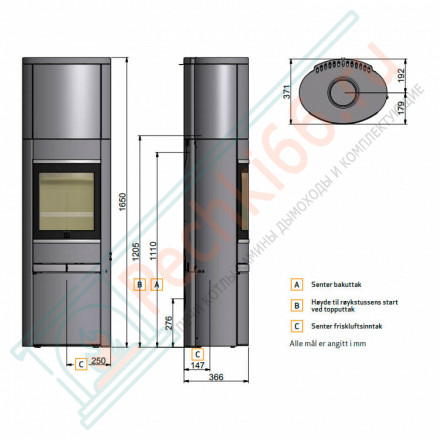 Печь-камин Scan 68-14 High Top BP (Scan)