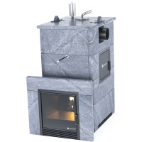 Печь для бани Анапа-М2 с боковым подключением в талькохлорите (ИзиСтим)