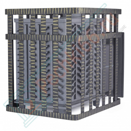 Чугунная печь для бани Гефест GFS-ЗК 40 (П2) в сетке (ТехноЛит)