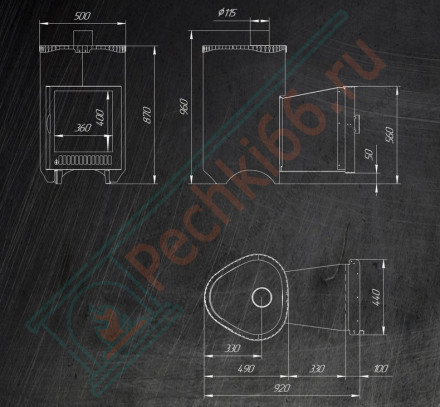 Печь для бани Оптима ПФ (Стандарт) (Ферингер)