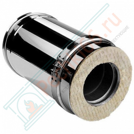 Сэндвич труба V50R с изол L=250 (AISI-321/0,5-ОЦИНК-RAL/0,5) d-250/350 (Вулкан)