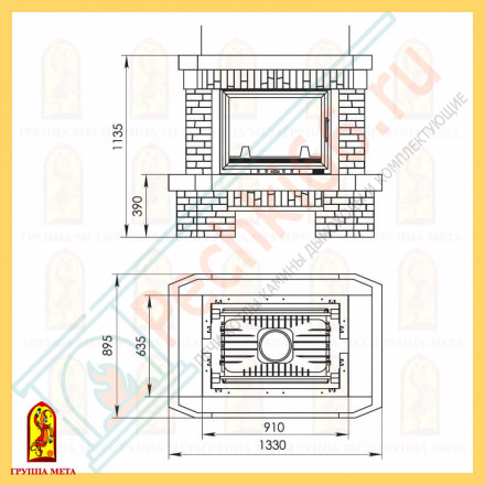Облицовка Центурион DF 700, розово-красный, серо-бежевый (Мета)