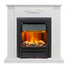 Каминокомплект Lumsden - Белый дуб с электроочагом Brookline Black Каминокомплект Lumsden - Белый дуб с электроочагом Brookline Black