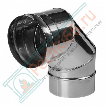 Отвод 90° без изол (НЕРЖ-321/0,5) d-250 (Дымок-Lux)