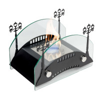 Биокамин Пушкинский мост M, чёрный (LuxFire)