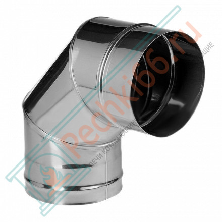 Отвод 90° без изол (НЕРЖ-321/0,5) d-300 (Дымок-Lux)