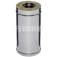 Сэндвич труба для дымохода L=0,5м (НЕРЖ-430/0,5-НЕРЖ-430/0,5) d-180/280 (Ferrum GS)