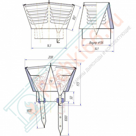 Печь с закрытой каменкой для бани Услада 20, под обкладку (Жара)