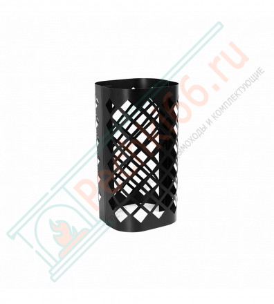 Сетка для камней на трубу "Ромб" Black L=0,45 м (Везувий)