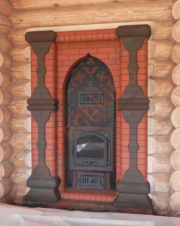 Банная печь Готика 30 с подогревом предбанника (Тройка) до 36 м3