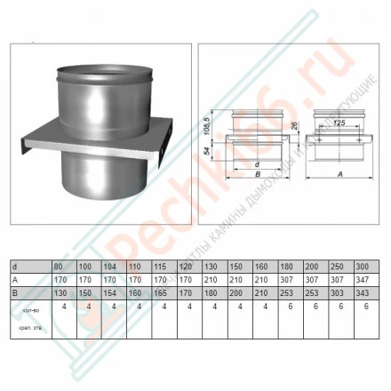 Опора без изол (AISI-310S/0,8мм) d-200 (Вулкан)