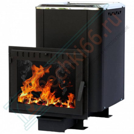 Чугунная банная печь Сибирь-24, конвекционная, с панорамной дверцей (НМК)