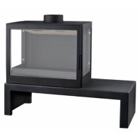 Печь-камин LCI 7 GFLR Table, 3 стекла (Liseo Castiron) до 280 м3