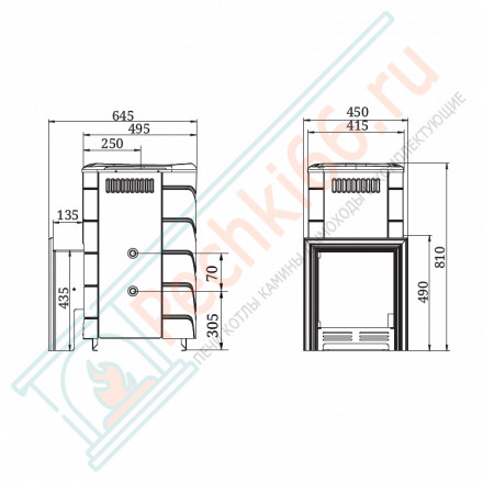 Газовая печь для бани Уренгой 2018 Inox БСЭ ТО терракота (T.M.F)