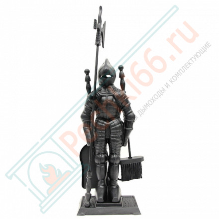 Набор каминный D50011ВК Рыцарь (4 предмета, 79см, черный), на подставке