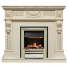Каминокомплект Corsica - Слоновая кость с патиной (Ширина 1100) с электрическим очагом Cavendish