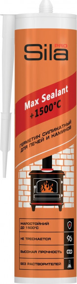 Герметик силикатный термостойкий Max Sealant +1500°, 290 мл (Sila PRO) в Красноярске