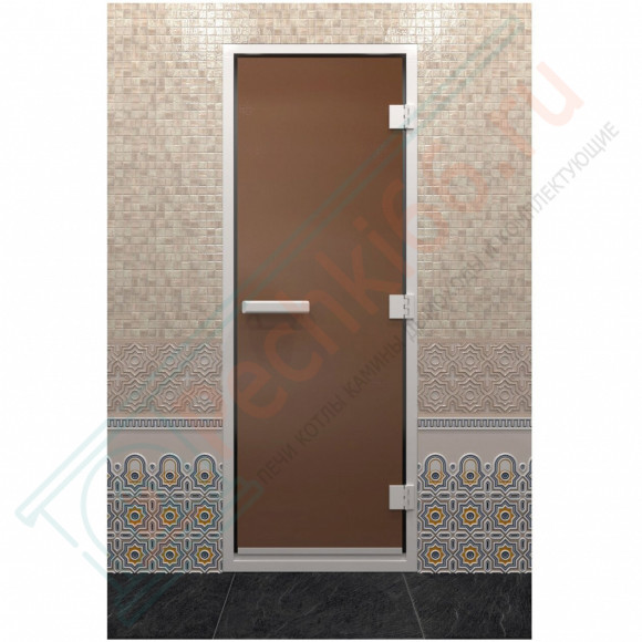 Стеклянная дверь DoorWood Хамам Бронза матовая 180х70 (по коробке) в Красноярске