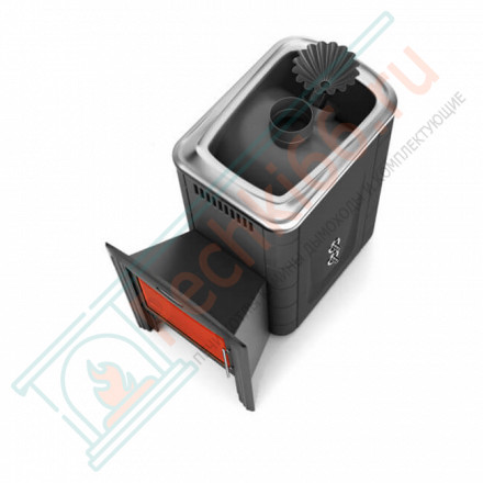 Печь для бани Ангара 2012 Inox Витра ЗК ТО антрацит (T.M.F) до 18 м3