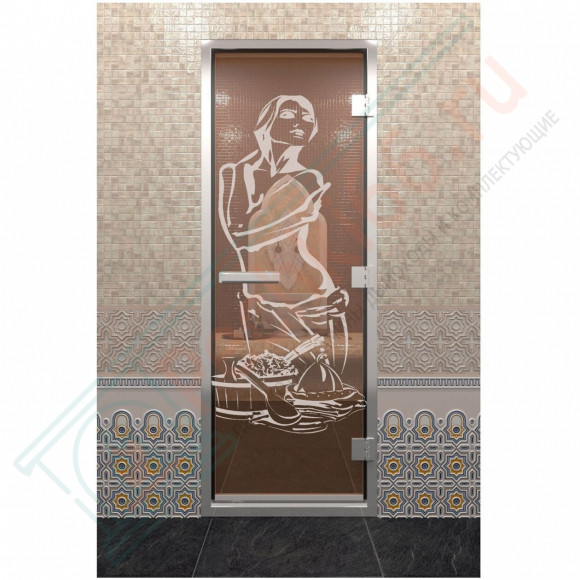 Стеклянная дверь DoorWood «Хамам Искушение Бронза» 2000х800 (по коробке) в Красноярске