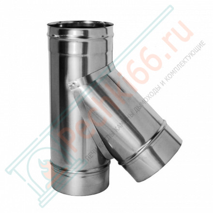 Тройник 45° без изол (НЕРЖ-321/0,8) d-115 (Дымок-Lux)