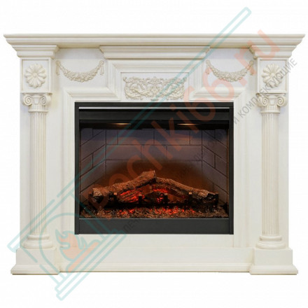 Каминокомплект London - Слоновая кость с электрокамином Symphony 26'' DF2608-INT