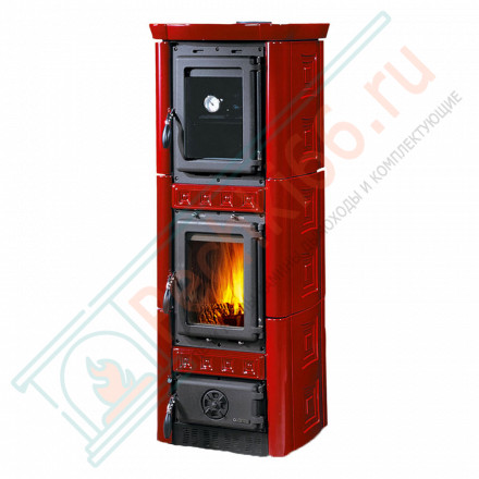 Печь-камин Gaia Forno, цвет бордовый (La Nordica)