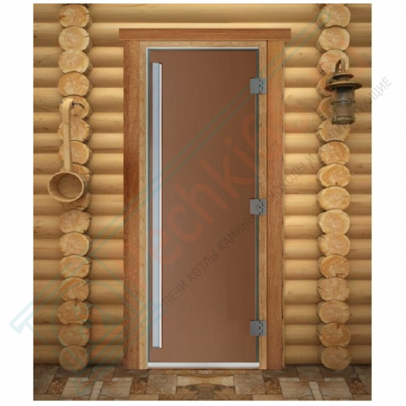 Стеклянная дверь для бани Престиж PRO, матовая бронза, 1900х700 (DoorWood) в Красноярске