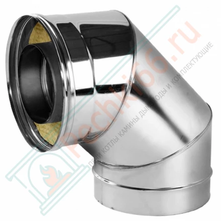 Отвод 90° V50R с изол (AISI-310S/0,8-AISI-304/0,5) d-300/400 (Вулкан-Cerablanket)