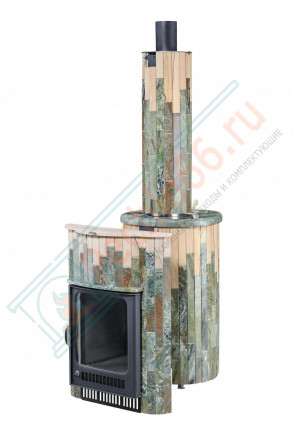 Дровяная банная печь Ферингер ОПТИМА "Жадеит + Окаменевшее дерево" до 28 м³