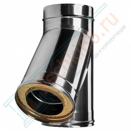 Тройник 45° с изол (НЕРЖ-321/0,8-НЕРЖ-439/0,5) d-200/280 (Дымок-Lux)