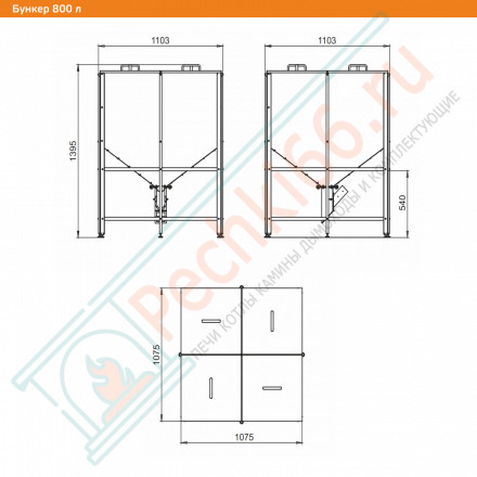 Пеллетная горелка Fox 25 с бункером 800 л (Zota)