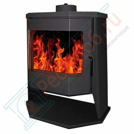 Печь-камин Бавария панорама призма с плитой (ЭкоКамин) до 225 м3