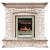 Каминокомплект Preston - Белый/Слоновая кость с патиной с очагом Cavendish