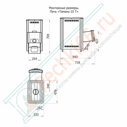 Печь для бани Тамань-10 Т (2017) (Теплодар)