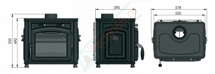 Чугунная печь-камин Mercury (Guca)