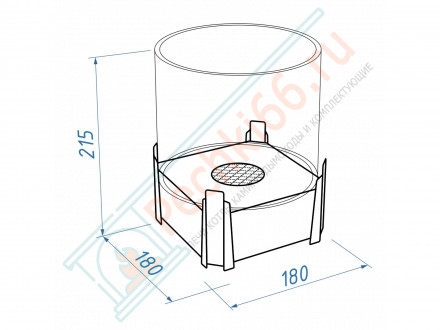 Биокамин сувенирный "Пограничный" М (LuxFire)