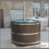 Японская баня Фурако круглая с пластиковой вставкой с внутренней печкой 200х200х120 (НКЗ) в Красноярске