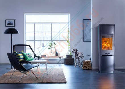 Печь-камин 790K Style, цвет черный с металлической дверцей (Contura)