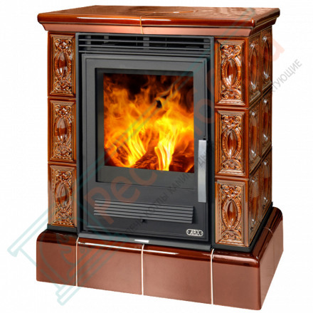 Кафельная печь Helvetia KP, керамический цоколь, 2-цвета (ABX)