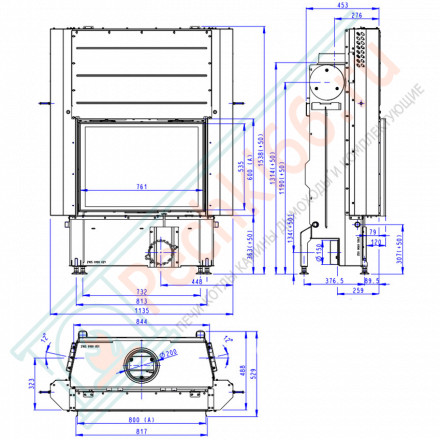 Каминная топка IMPRESSION 2G L 80.60.01 (Romotop)