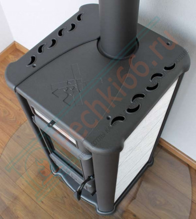 Печь-камин Lederata красная (Tim Sistem)