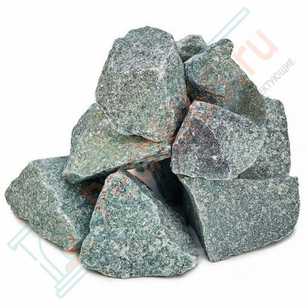 Камень для бани Жадеит некалиброванный колотый, м/р Хакасия (коробка), 10 кг (Хакасинтерсервис)