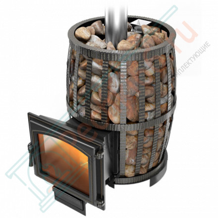 Печь для бани чугунная Легенда Русский пар ковка 30 (240) (Везувий)