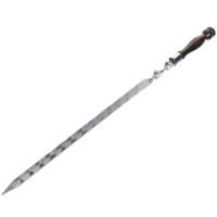 Шампур для люля-кебаб с деревянной ручкой, нерж. ст (500х20х3 мм) Шампур для люля-кебаб с деревянной ручкой, нерж. ст (500х20х3 мм)