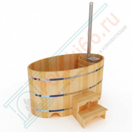 Японская баня Фурако овальная с внутренней печкой 120х160х120 (НКЗ)