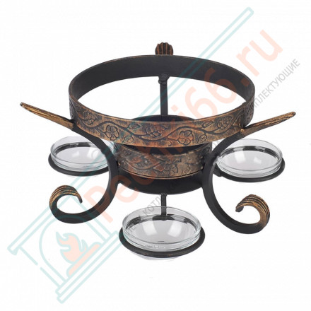 Подставка под садж/казан кованная с угольницей "Шёлковый путь премиум"